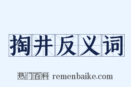 掏井反义词是什么意思的图片
